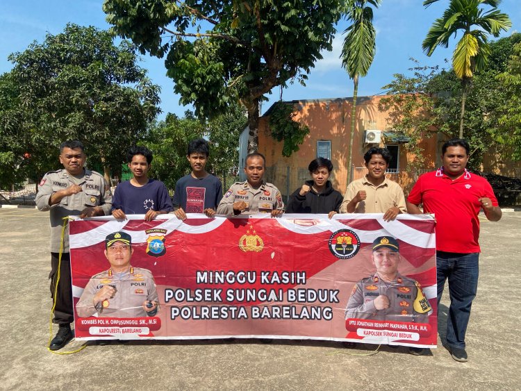 Polsek Sungai Beduk Ajak Warga Jaga Kamtibmas Lewat Program Minggu Kasih