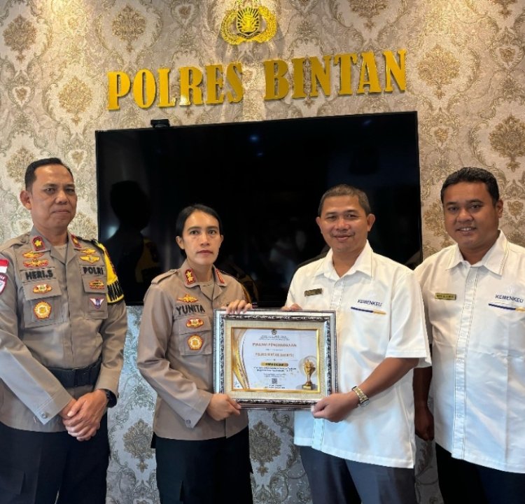 Polres Bintan meraih Satker terbaik Periode Tahun 2024 oleh KPPN Tanjung Pinang