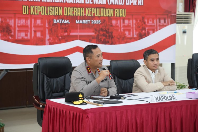 POLDA KEPRI TERIMA KUNJUNGAN MKD DPR RI, PERKUAT SINERGI PENEGAKAN ETIKA DPR