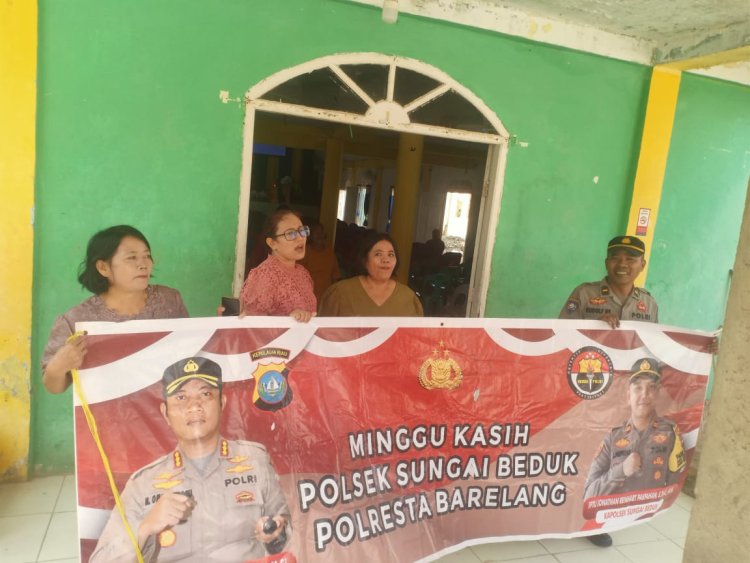 Polsek Sungai Beduk Gelar Minggu Kasih, Ajak Warga Jaga Keamanan Lingkungan