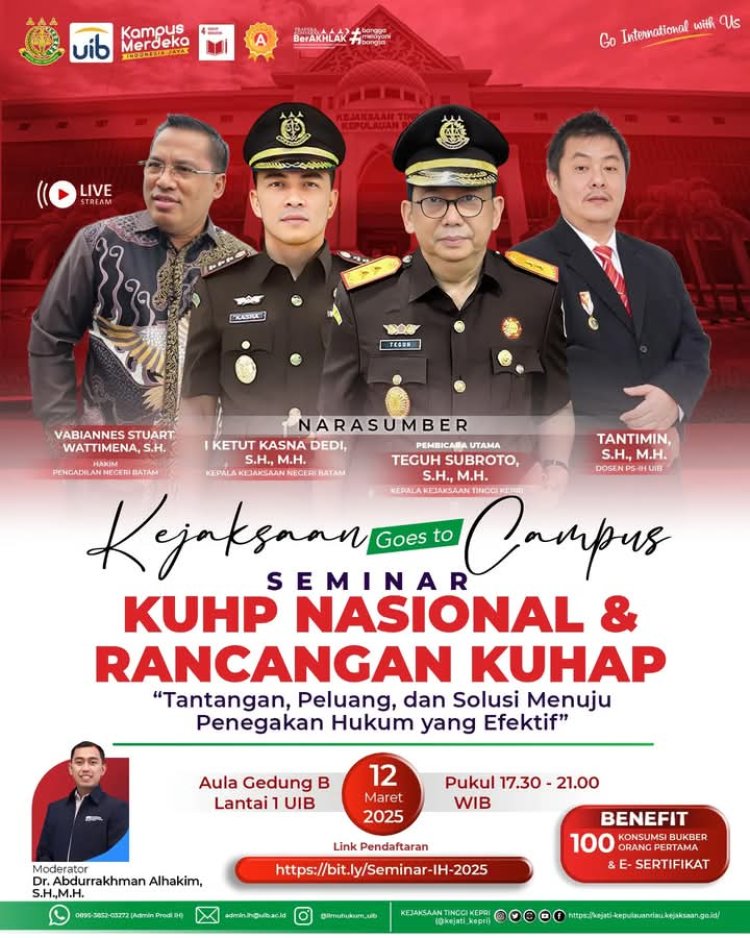 Kejaksaan Goes to Kampus: Kupas Tuntas KUHP dan Rancangan KUHAP di UIB